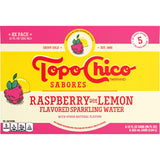 Topo Chico Sabores Raspberry with Lemon – Portable Sparkling Water for Picnics, Camping, and Backyard Patios, 12oz 8pk