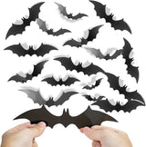 Elegantly Halloween 152 Pcs 3D Black Bats – Creative Halloween Gift for Halloween Lovers, Spooky Home Decor Present for Hostess and Party Thrower