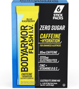 BODYARMOR Flash IV Electrolyte Packets – Desk Hydration for Focused Afternoons, Zero Sugar Focus Support Sticks