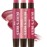 Burt's Bees Lip Shimmer Tinted Balm Trio – Thoughtful Birthday Gift for Her with Three Warm Shades