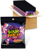 SOUR PATCH KIDS Glow Ups Strawberry-Watermelon Soft & Chewy Candy, Desk-Side Focus Snack for Home Office and Study Sessions, 12-3.08 oz Bags
