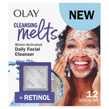 Olay Cleansing Melts Vitamin C – TSA-Friendly Spill-Proof Face Wash for Carry-On and Weekend Getaways, 12 Pads