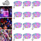 Brightever 12 Pack Fairy Lights 7ft – Cozy Bedroom Decor with Warm White Glow, Battery Operated Copper Wire String Lights for Living Room Aesthetic