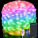LuminGlow Music Sync String Lights 49ft – Unique Housewarming Gift for First Apartment and New Homeowners