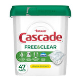 Cascade Free & Clear Dishwasher Pods for Sensitive-Skin Family Kitchens, Fragrance-Free Daily Dishwashing