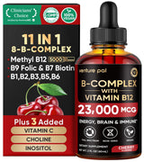 Venture Pal Vitamin B Complex Liquid Drops – Sublingual B12 Methylcobalamin for Focus and Mental Performance at the Home Office