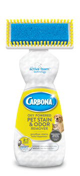 Carbona 2-in-1 Oxy-Powered Pet Stain & Odor Remover for Living Room Carpet, Urine Accident Cleanup Around Kids and Dogs