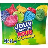JOLLY RANCHER Sour Gummies Assorted Fruit Flavored Candy Resealable Bag, 25.5 oz – Family Movie Night Candy for Kids, Resealable Snack for Playroom and Pantry