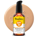 TruSkin Sunscreen Serum for Face - SPF 30 Tinted Mineral Sunscreen for a Mindful Morning Skincare Ritual