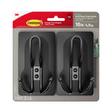 Command X-Large Matte Black Triple Hook – Thoughtful Housewarming Gift for New Homeowners, Damage-Free Wall Hook