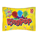 Ring Pop Individually Wrapped Summer Pool Party & Outdoor Cookout Candy for Picnic Tables – 10 Count Lollipop Variety Pack