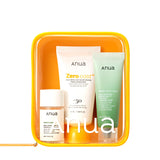 Anua Sun-Ready Travel Kit, Portable Cleansing Set and Zero-Cast SPF 50 for Camping and Outdoor Adventures