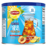 Lipton Sugar-Free Peach Iced Tea Powder – Instant Pitcher for Conference Room and Remote Workdays