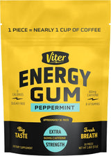 Viter Energy Caffeinated Chewing Gum – Midday Focus Boost for Office Desk, Sugar-Free Nootropic Energy for Work