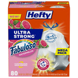 Hefty Ultra Strong 13 Gallon Trash Bags – Safe Family Kitchen Waste Solution, Leak-Resistant Drawstring Liners