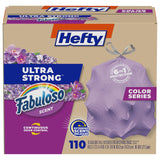 Hefty Ultra Strong 13 Gallon Trash Bags, Fabuloso Scent – Durable Outdoor Curb Bin Liners for Weekly Haul Trips, 110 Count