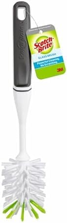 Scotch-Brite Glass and Water Bottle Brush – Simple Design Cleaning Tool for Clutter-Free Countertops, Slim 13-Inch Profile