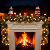 HolyNook Studio Pre-Lit Garland – Thoughtful Housewarming Gift for Her with Snowflake and Tree LED Lights