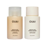 OUAI Fine Shampoo and Conditioner Set - Mindful Volumizing Ritual for the Calming Nightly Wind-Down