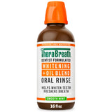 TheraBreath Whitening Oral Rinse – Streamlined Peroxide-Free Mouthwash for a Clean, Uncluttered Bathroom Counter, Smooth Mint 16 Fl Oz