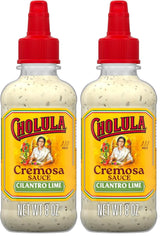 Cholula Cilantro Lime Cremosa Sauce – Fresh Flavor Drizzle for Mindful Breakfast Bowls & Avocado Toast, 8 fl oz Squeezable
