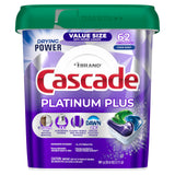 Cascade Platinum Plus Dishwasher Pods – No-Scrub Dishwasher Detergent for Septic-Safe Kitchens, Phosphate-Free Formula