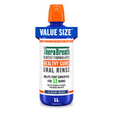 TheraBreath Healthy Gums Oral Rinse – Non-Burning Alcohol-Free Formula for Sensitive Gums, 1 Liter