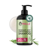 Mielle Organics Rosemary Mint Biotin Shampoo – Strengthening Cleanser for Nightly Hair Care Ritual & Scalp Self-Care, 12 oz