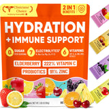 Venture Pal 2-in-1 Hydration + Immune Electrolyte Powder – Travel & Outdoor Hydration Packets with 7 Electrolytes, Elderberry & Probiotics