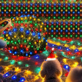 HYH Christmas Net Lights – Bedroom Aesthetic Holiday Lights, 360 LED Dark Green Mesh Net for Mantel, Wall, and Indoor Xmas Tree