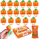 Pumpkin Candy 3D Ring Pops – Sealed Lollipops for Backyard Fall Party and Outdoor Festival Booth