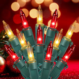 Hopolon Red Incandescent String Lights 2-Pack – Smoke-Free Alternative to Candles Around Kids and Pets