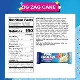 Pure Protein Zig Zag Cake Protein Bars – Grab-and-Go Fuel for Commute and Study Sessions, Low Sugar Energy Bar