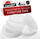 4pcs Round Clear - 2"