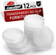 12pcs Round Clear - 2"