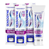 Sensodyne Clinical Repair Whiten & Shine – Premium 3-Pack Sensitivity Toothpaste for Elevated Smiles