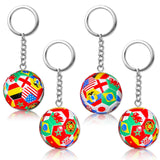 Soccer 4-Pack National Flag Keychain Set – World Cup 2026 Birthday Gift for Him, Football Fan Present