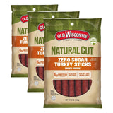 Old Wisconsin Zero Sugar Turkey Snack Sticks – Home Office Desk Drawer Protein, No Refrigeration Needed Between Meetings