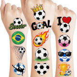 Soccer Lover Gift for Kids – 96 Pack Temporary Tattoos Birthday Present for Boys and Girls