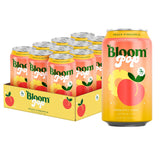 Bloom Pop Prebiotic Soda – Digestive Support Drink for Office Desk and Home Kitchen Wellness, 12oz Healthy Cans