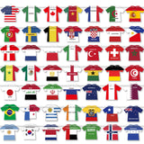 WorldDecor Patio and Garden World Cup Flag Bunting 50 Pcs Weather Resistant Jersey Garland for Outdoor Fan Zone Setup