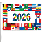 World Cup Flag 2026 – Birthday Gift for Soccer Fans, 200+ Country Flags Banner for Match Day Surprises