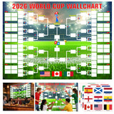 YANGALOOP 2026 World Cup Poster for Kids Room – Safe, Lightweight Wall Decor with 64 Reusable, Residue-Free Country Flag Stickers
