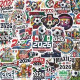 World Cup Football Soccer Stickers 50-Pack – Birthday Gift Pack for Soccer Fans, Kids, Teens & World Cup Party Hosts