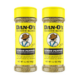 Dan-O's Lemon Pepper Seasoning – Backyard Grill Essential for BBQ Pitmasters, Weather-Friendly Shaker 2-Pack