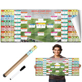 2026 World Cup Schedule Poster – Bedroom Decor for Soccer Devotees, Minimalist Dry Erase Wall Chart