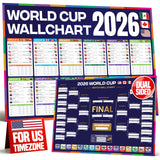 SoccerPoster Studio World Cup Bracket Poster 2026 Living Room Decor, A1 Glossy Soccer Wall Art for Man Cave