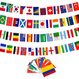 World Cup 2026 48 Country Flag String for Patio and Backyard Parties, 46ft Weather-Resistant Outdoor Soccer Banner for Open-Air Match Viewing