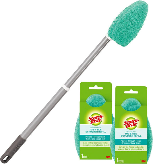 telescoping handle extending over 25 inches for extended reach