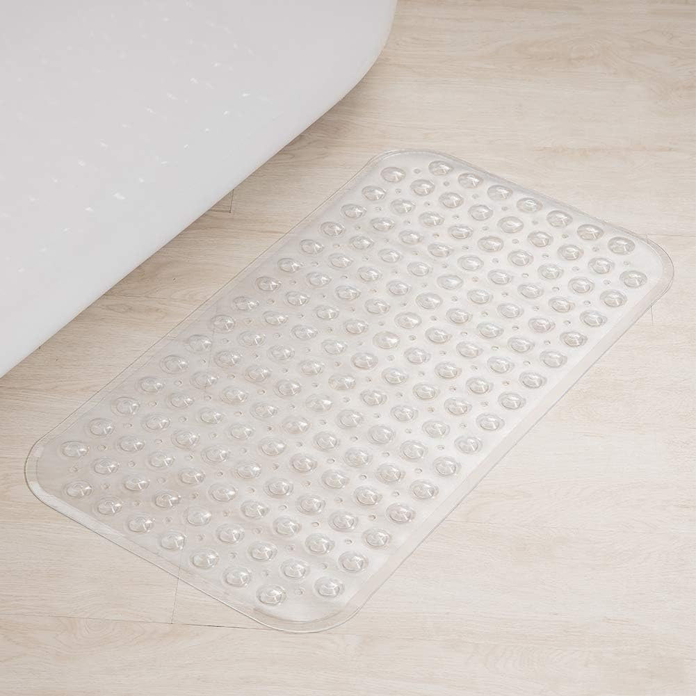 textured pebble-style surface for traction and foot massage